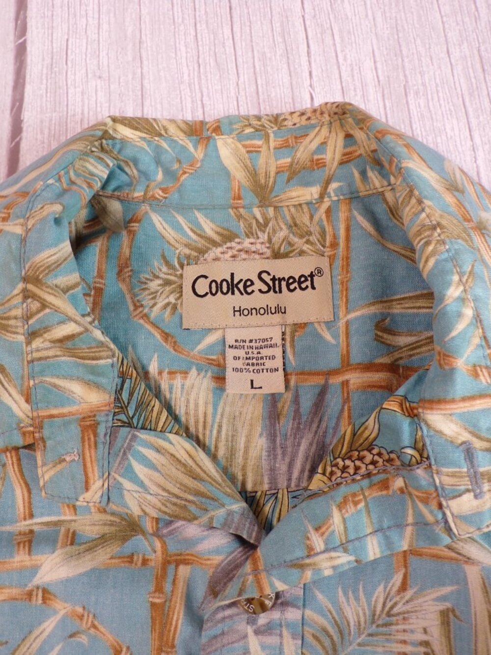 Vintage Cooke Street Honolulu Cotton Hawaiian Camp Shirt - Men's L
